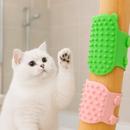 Cepillo rascador ajustable para gato