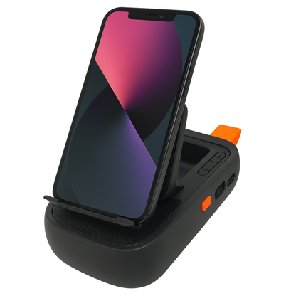 Soporte con power bank y bafle 3 en 1