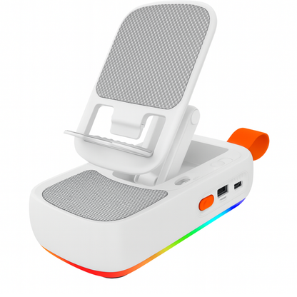 Soporte con power bank y bafle 3 en 1