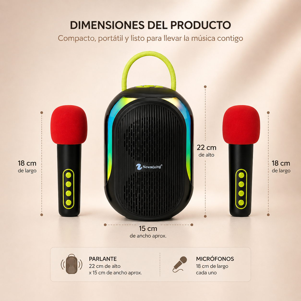 Bafle con microfonos