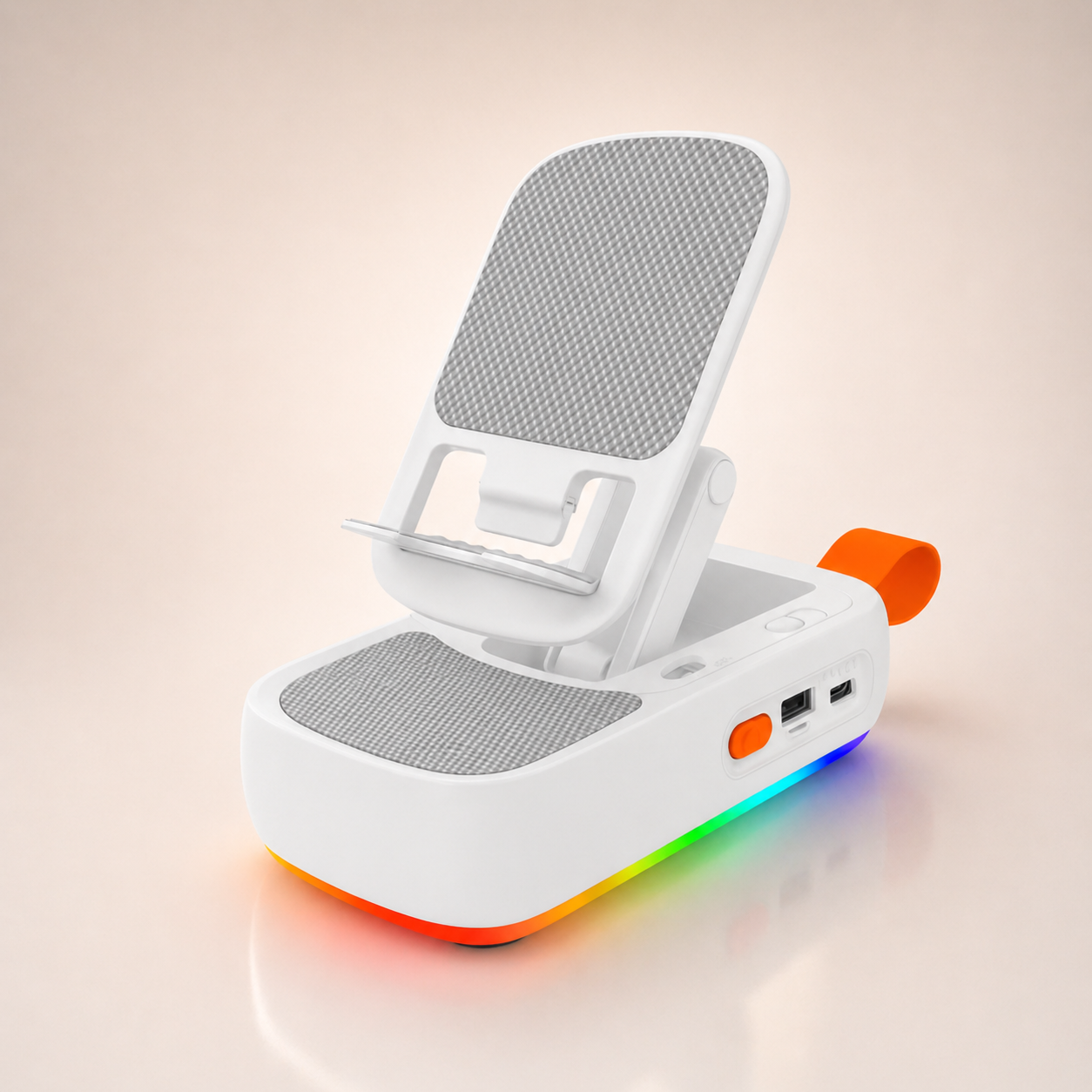Soporte con power bank y bafle 3 en 1