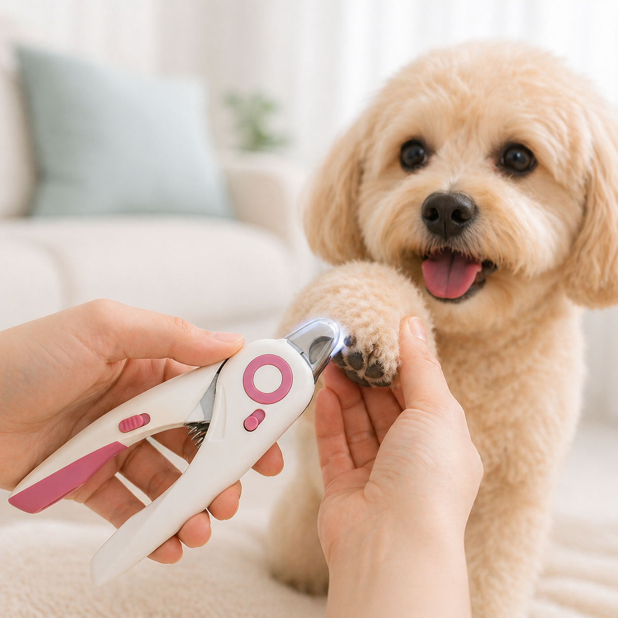 Cortauñas para mascota con luz led