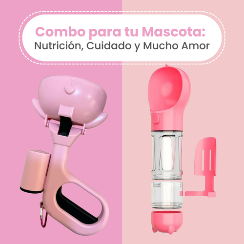 Combo Mascota (Botella 4 en 1 y pala recogepopo)